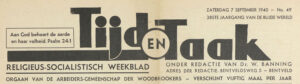 Het logo van Tijd en Taak in 1940.